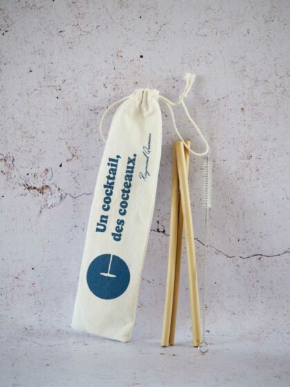 Lot de 6 pailles en bambou