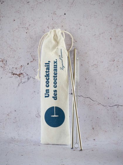 Lot de 6 pailles en inox